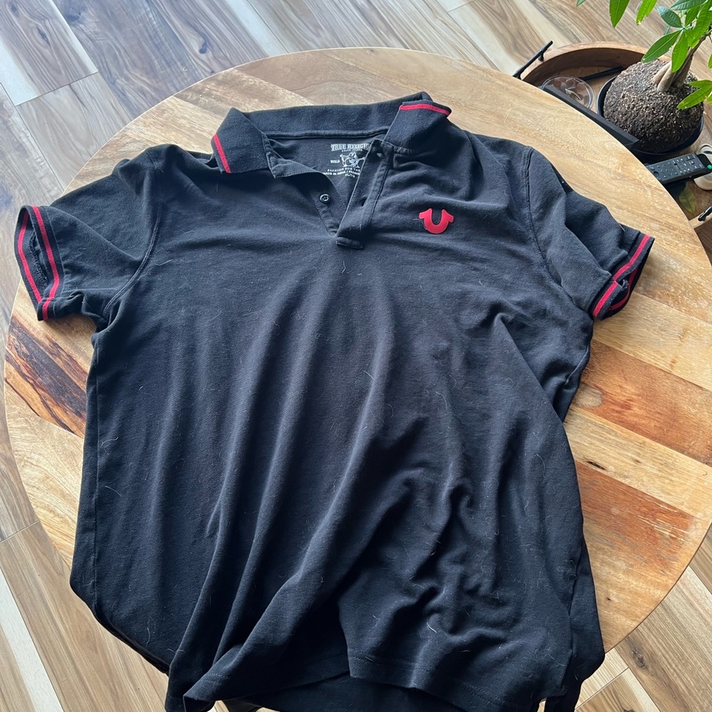 black true religion polo